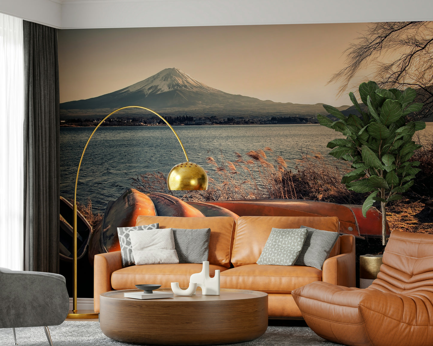 Fuji's Lakeside Calm Wall Mural