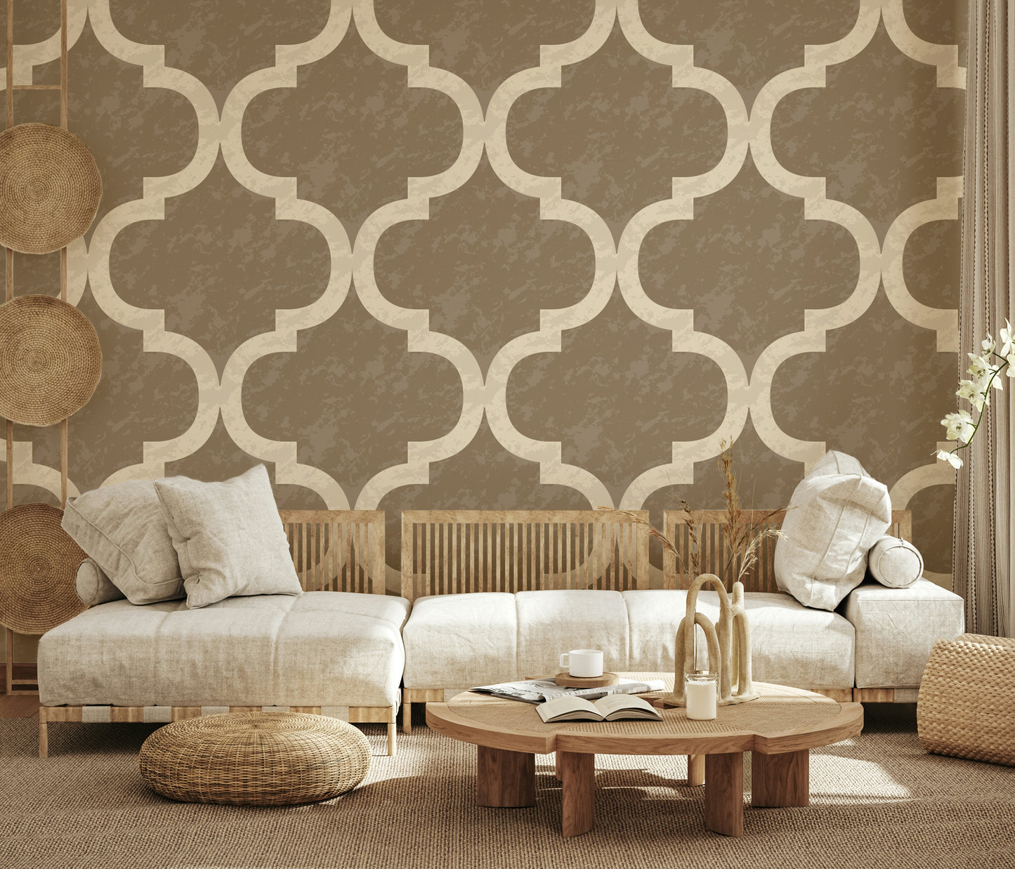 Moroccan Ogee - Burnished Brass Wallpaper⁠