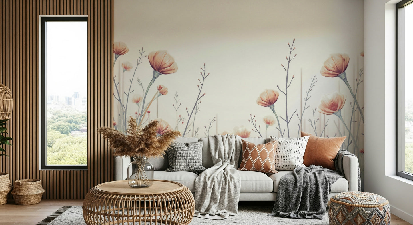 Whispering Blooms Wall Mural