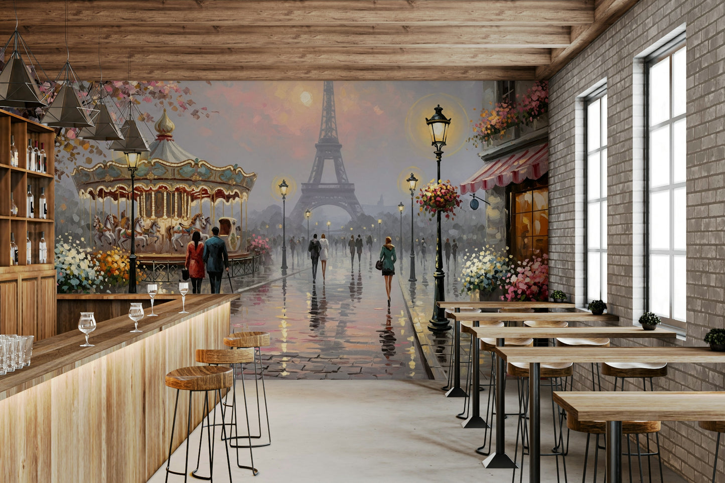 Paris Romance Wall Mural