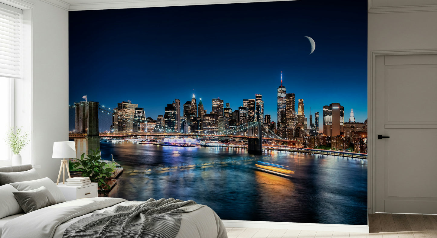 NYC by Night Wall Mural