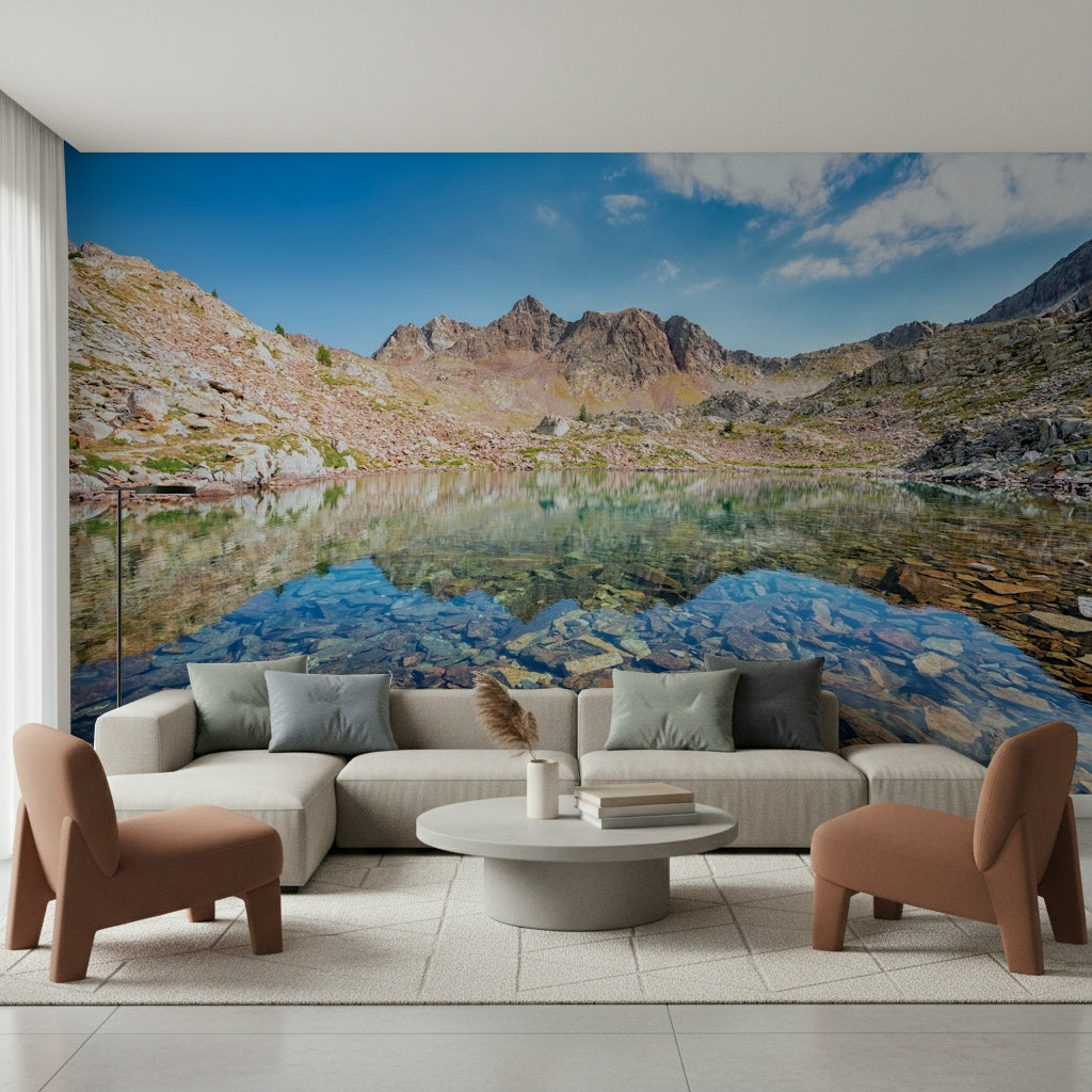 Mountain Lake Serenity Wall Mural