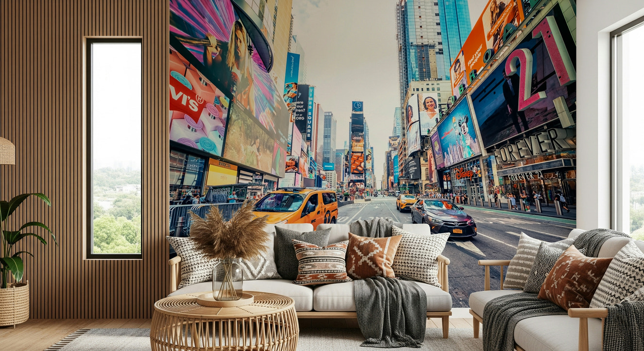 Times Square Hustle Wall Mural