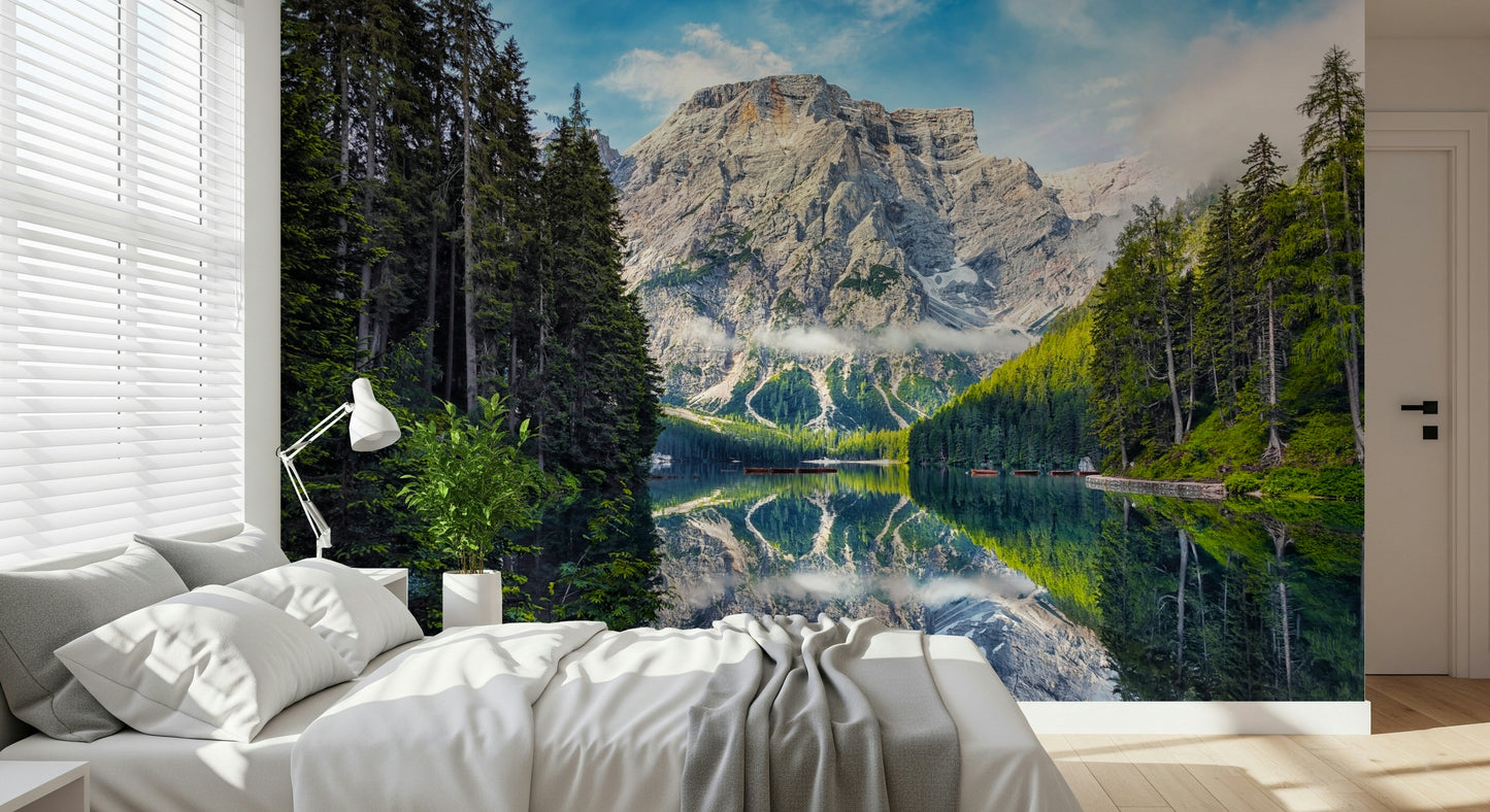 Lake Braies Majesty Wall Mural