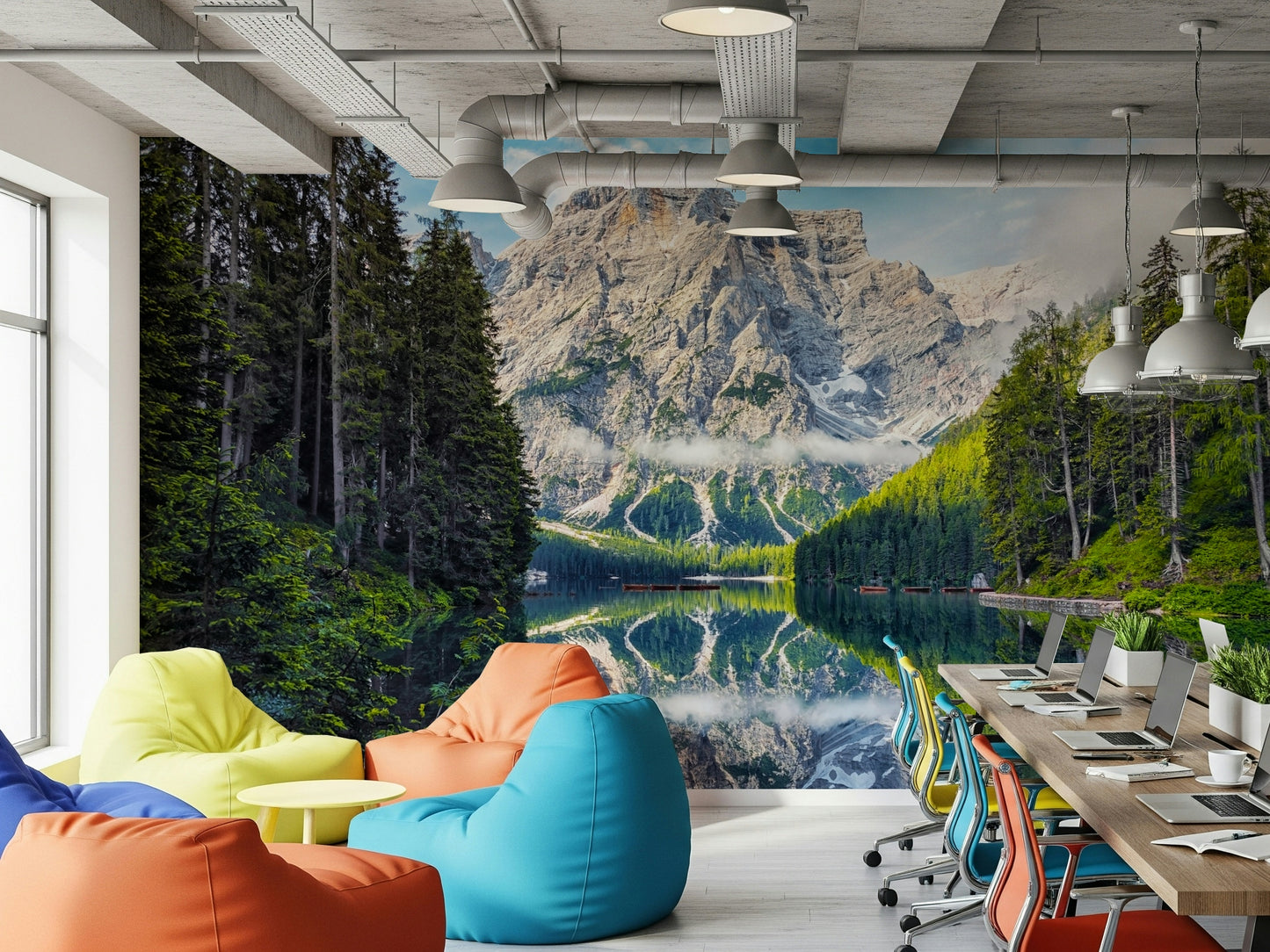 Lake Braies Majesty Wall Mural