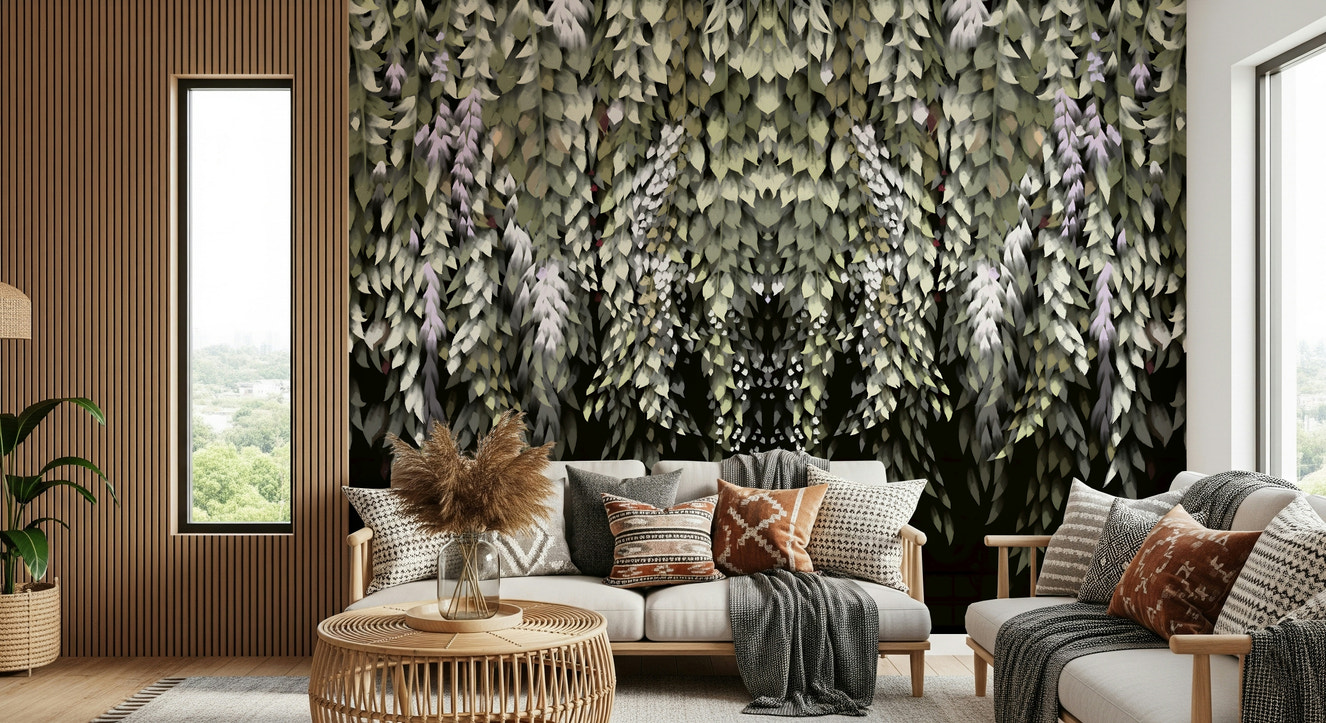 Wisteria Cascade Wall Mural