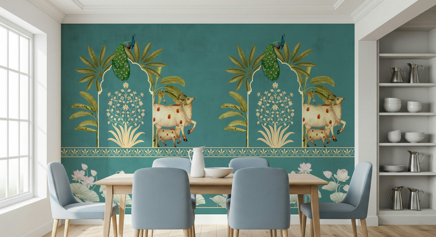 Firoza Pichwai Wall Mural