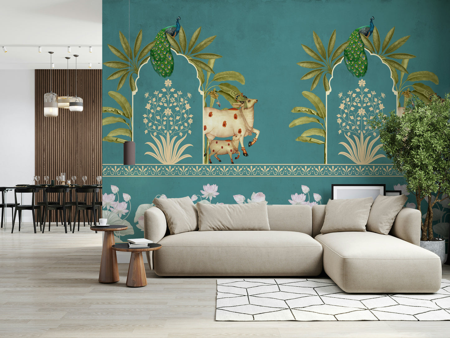 Firoza Pichwai Wall Mural