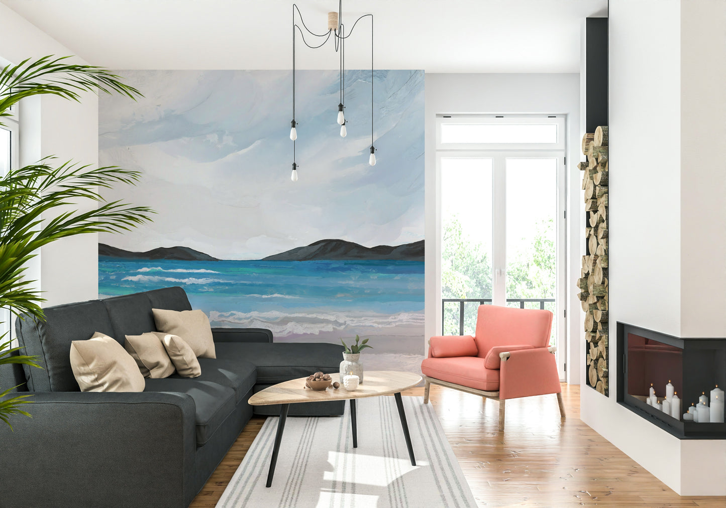 Coastal Scene Wall Mural