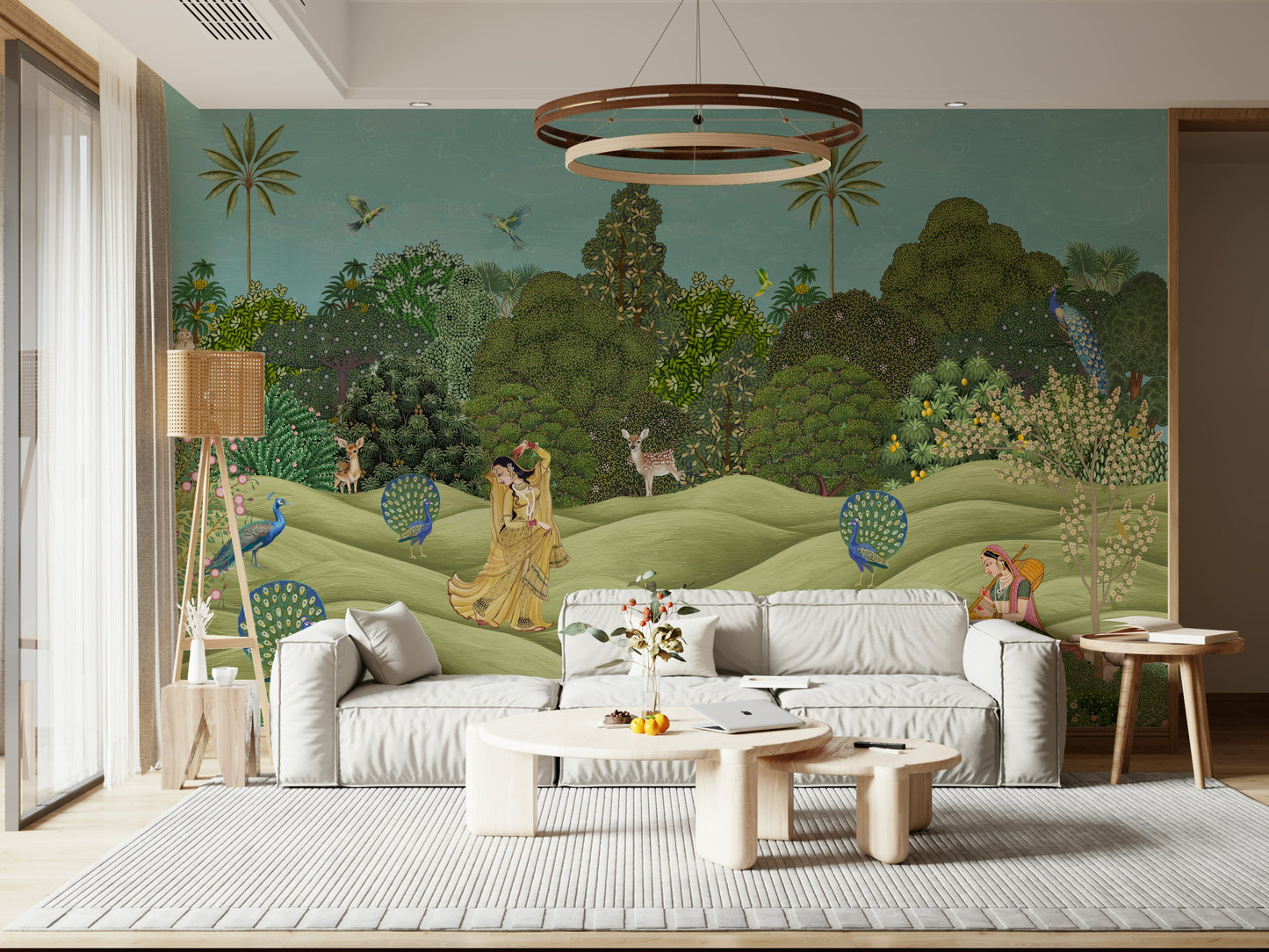 Pichwai Palms   Wall Mural