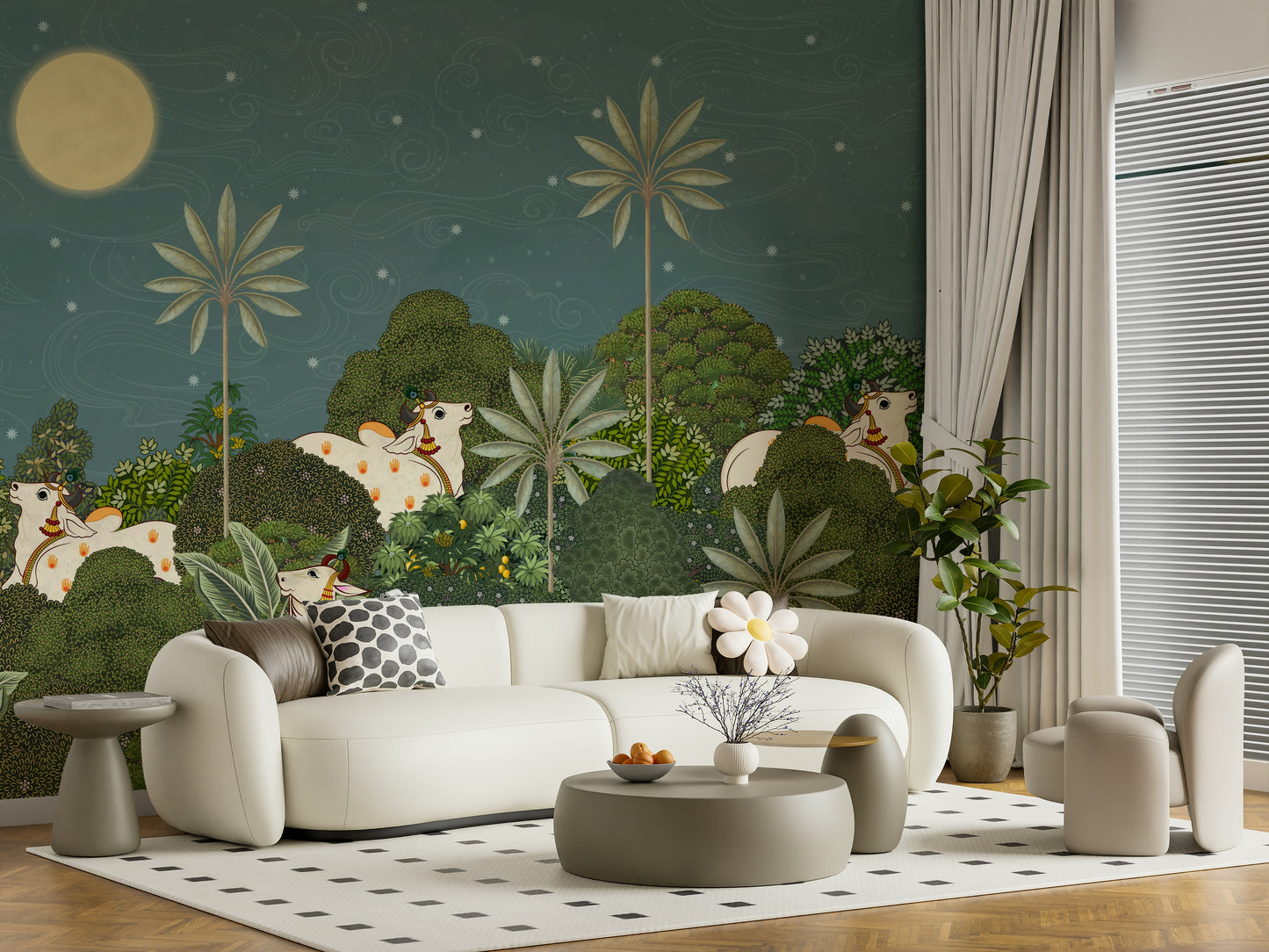 Ratri Pichwai Wall Mural