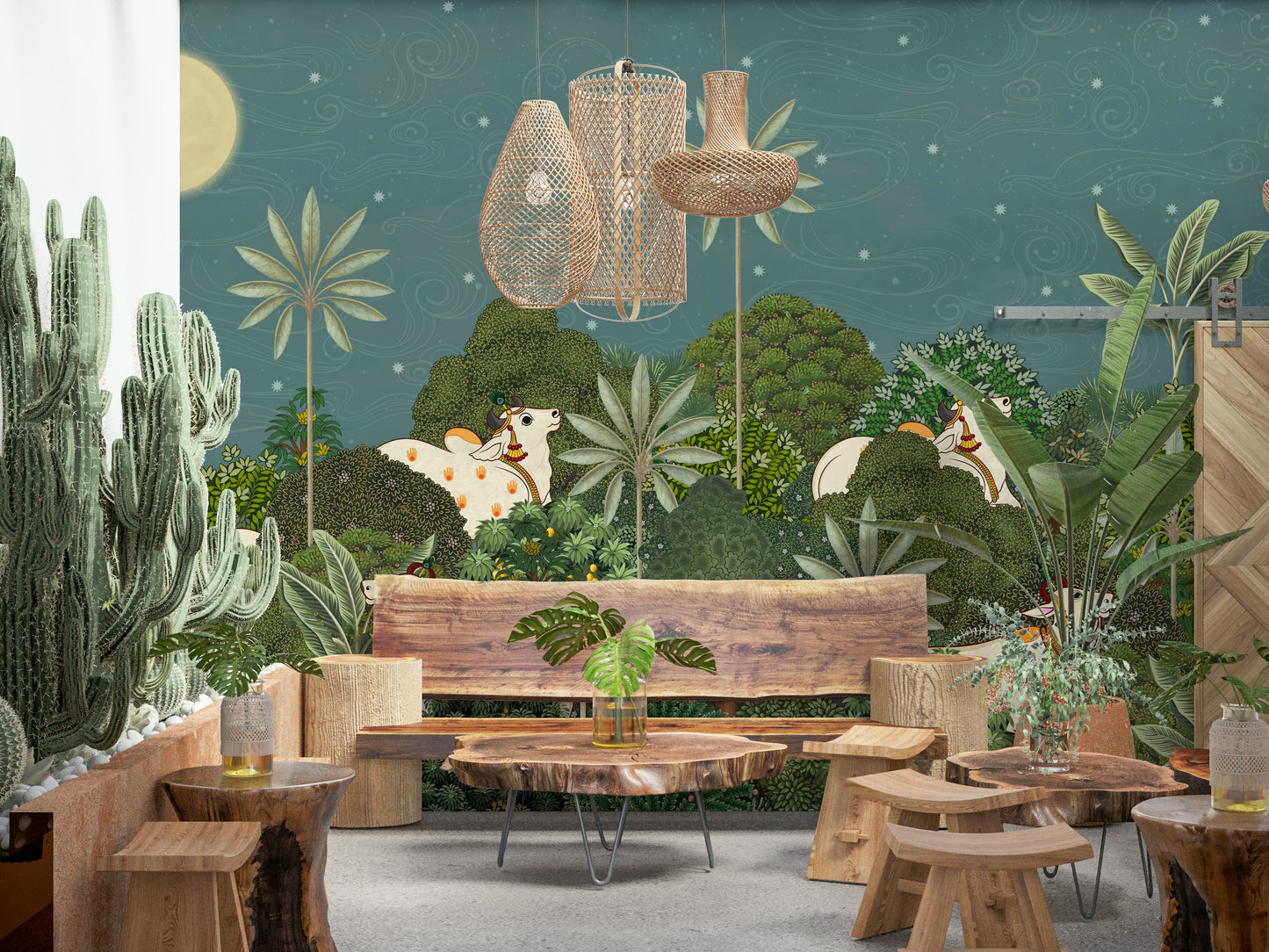 Ratri Pichwai Wall Mural