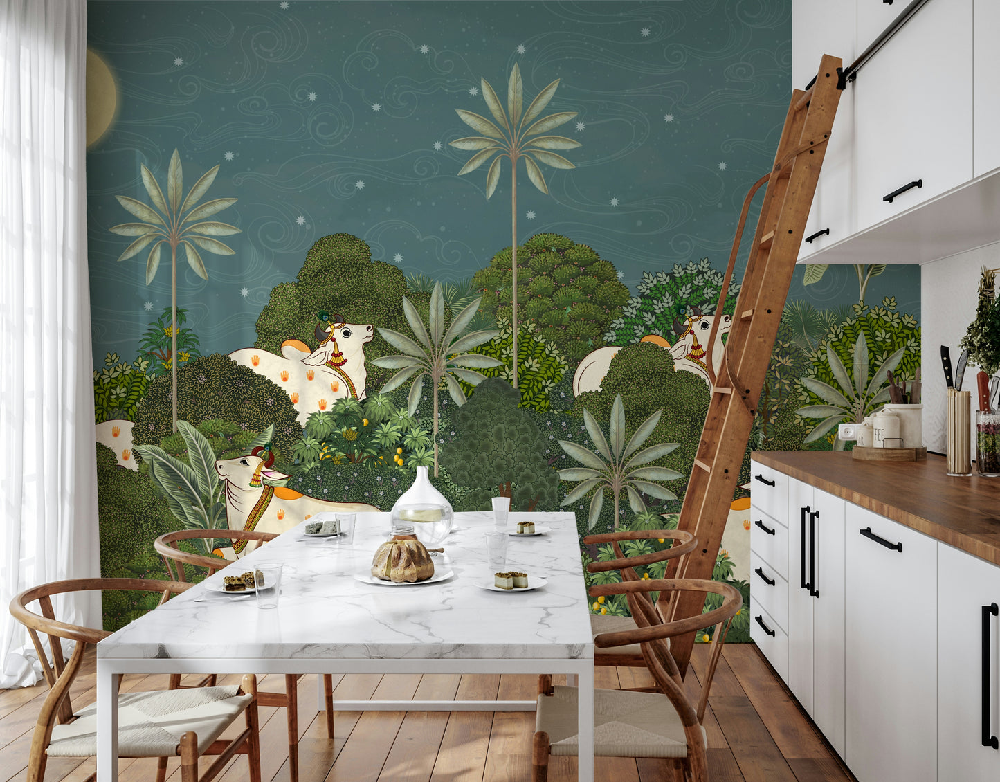 Ratri Pichwai Wall Mural