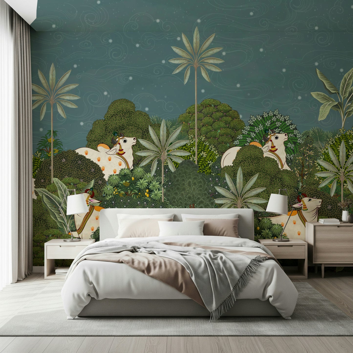 Ratri Pichwai Wall Mural