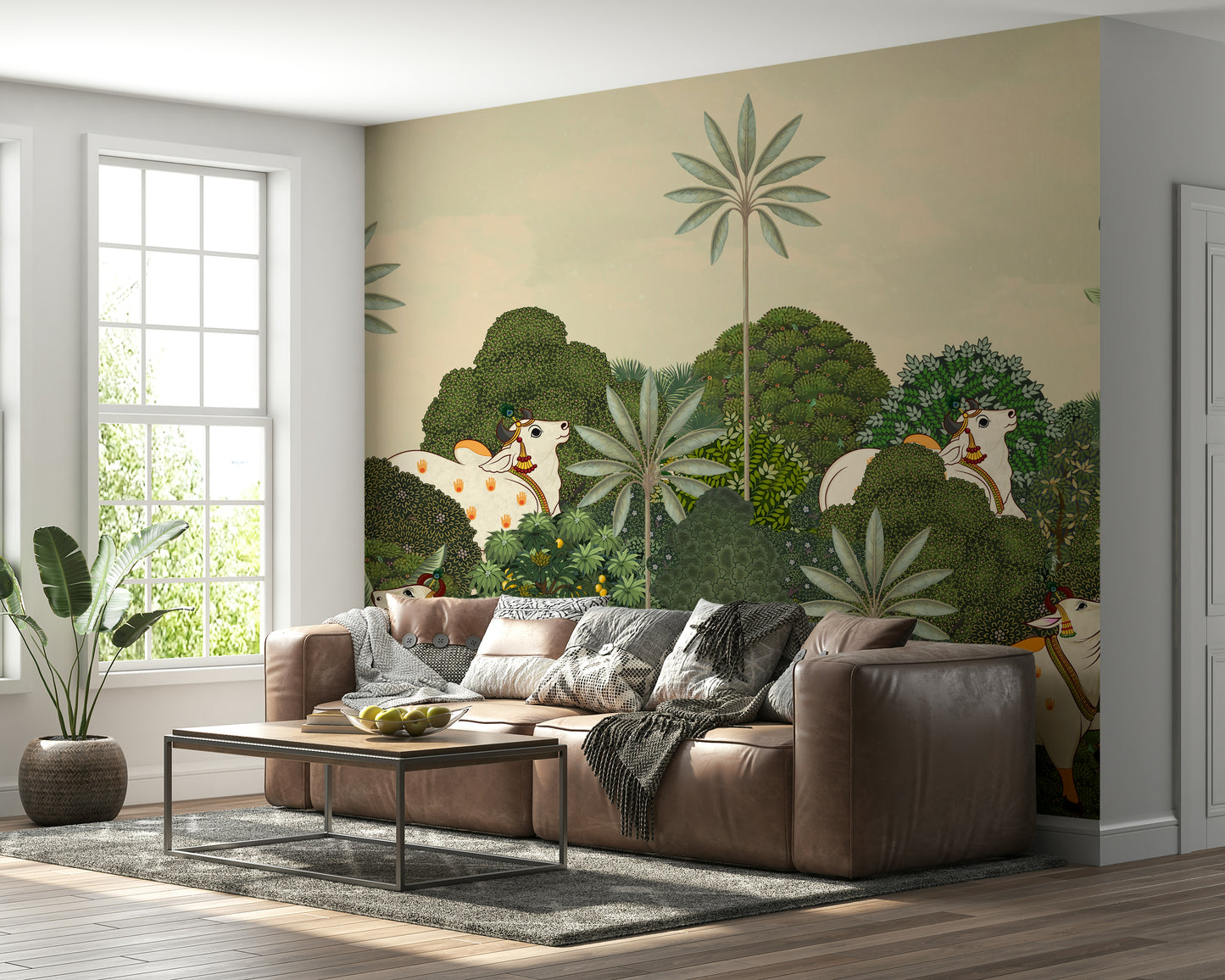 Tropical Pichwai Wall Mural