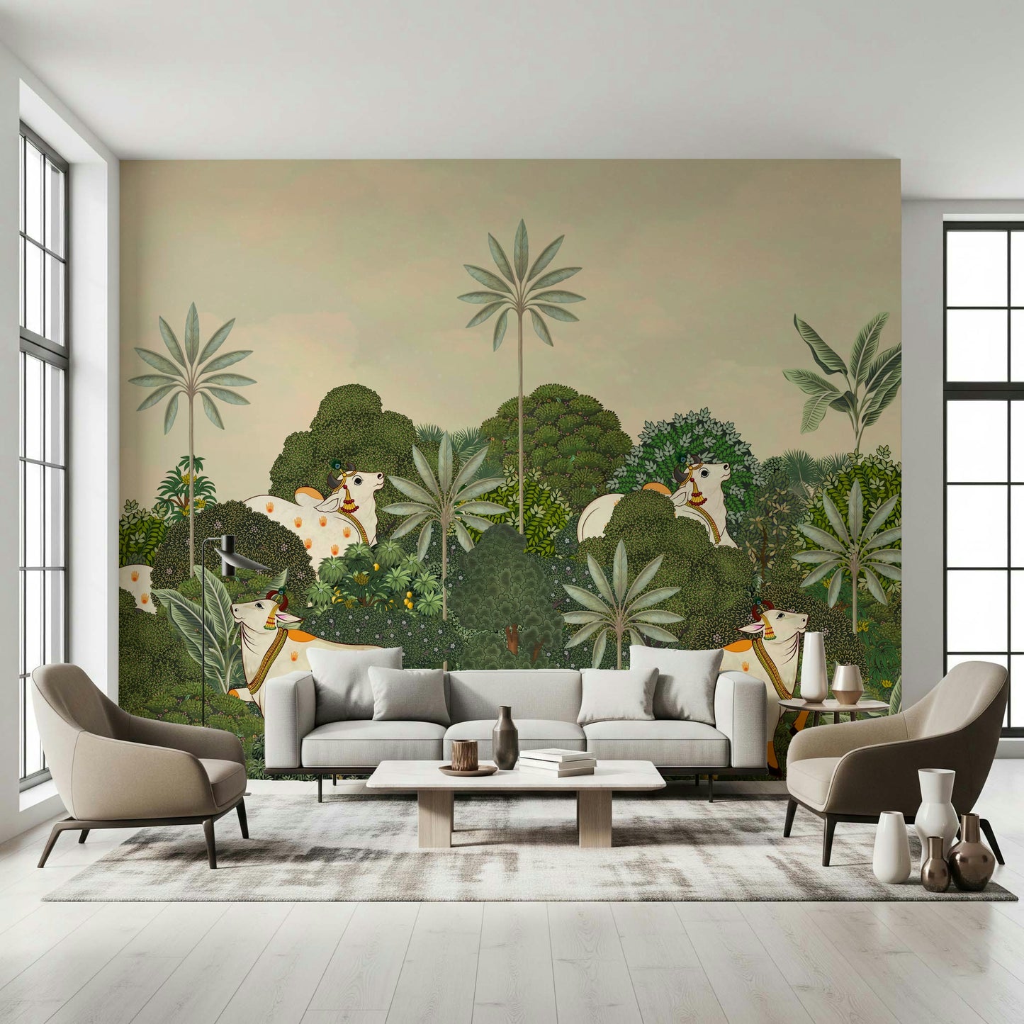 Tropical Pichwai Wall Mural