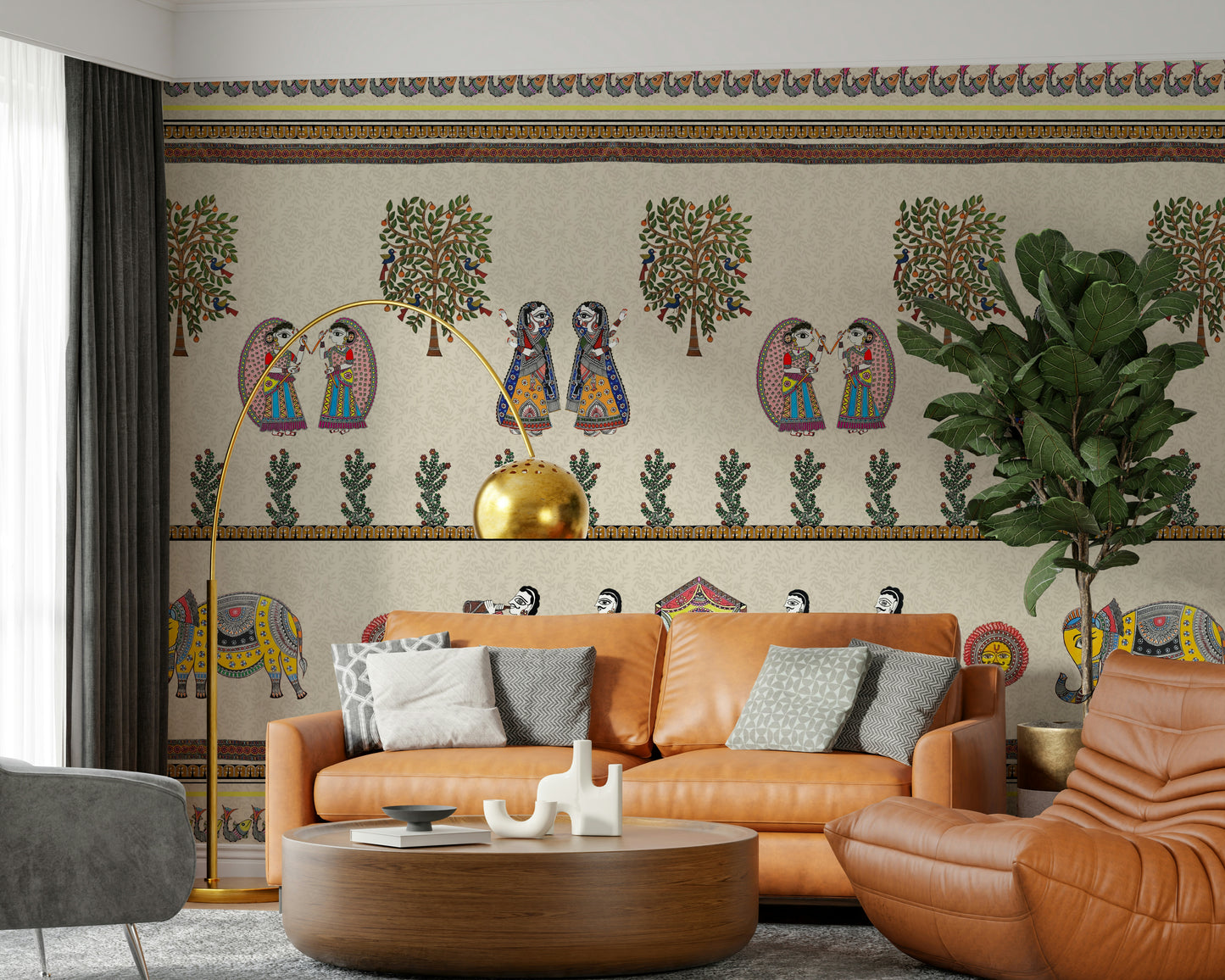 Mithila Majesty Wall Mural