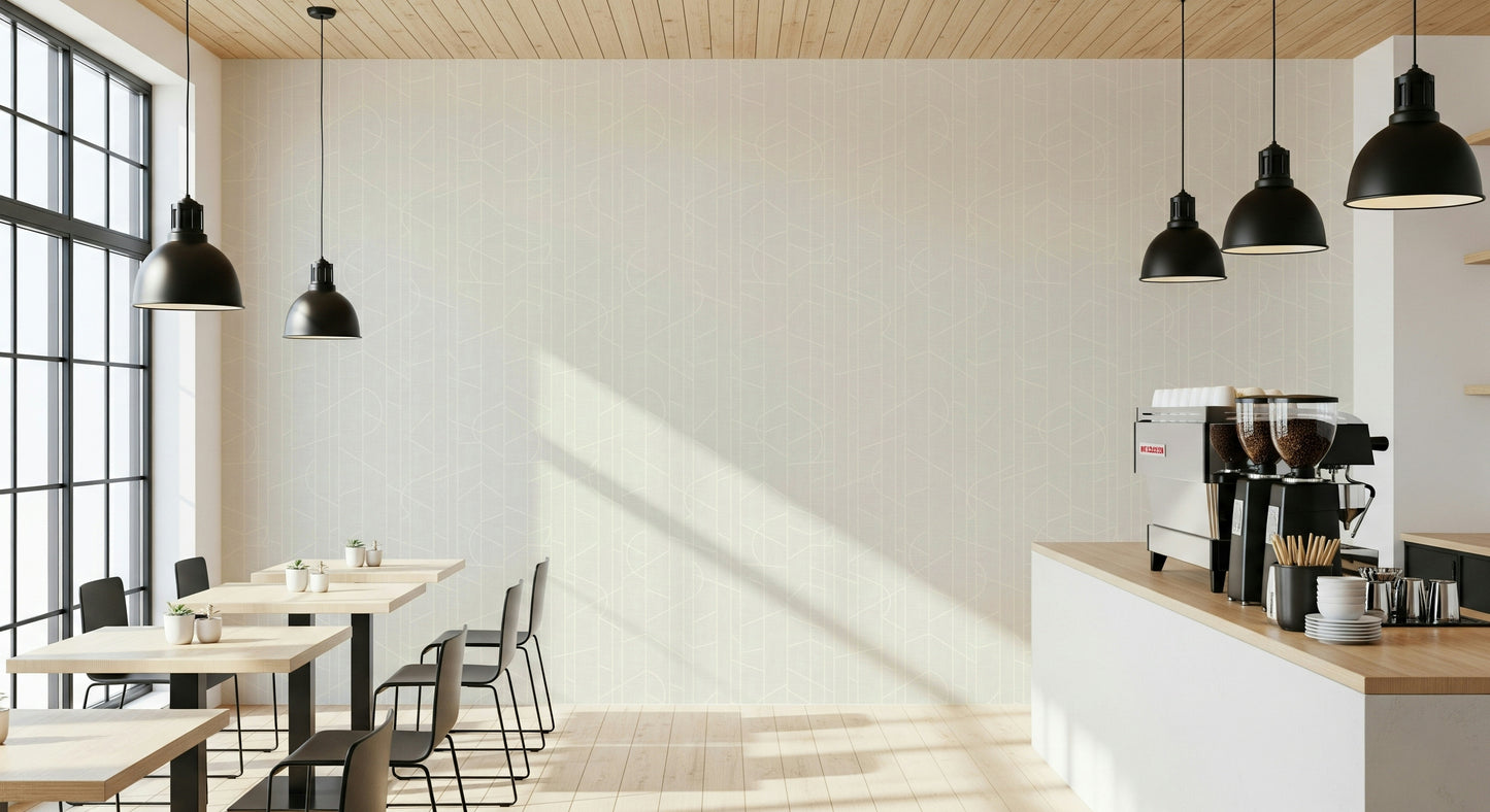 Elegant Lines Decor -  Cloud Dancer Canvas Wallpaper⁠