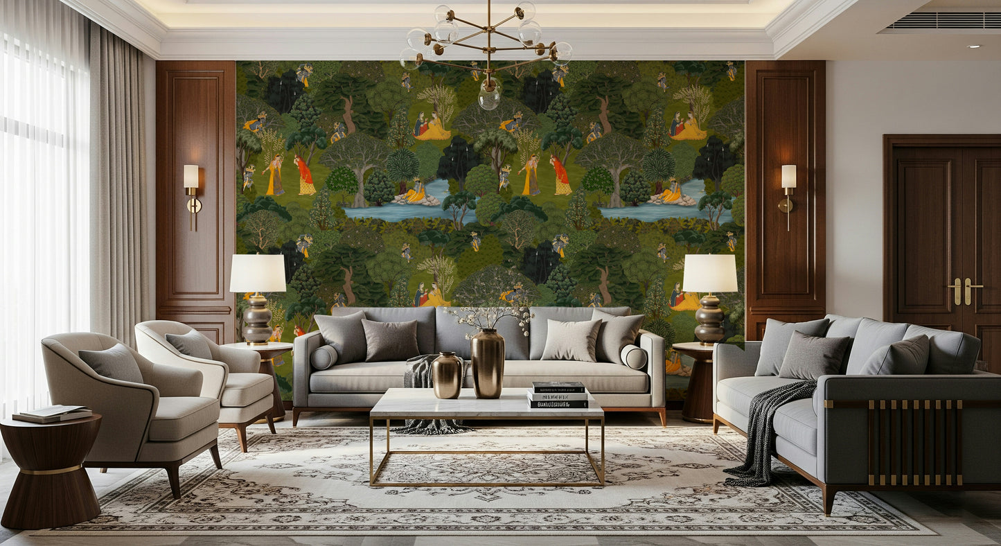 The Pichwai Grove Wall Mural