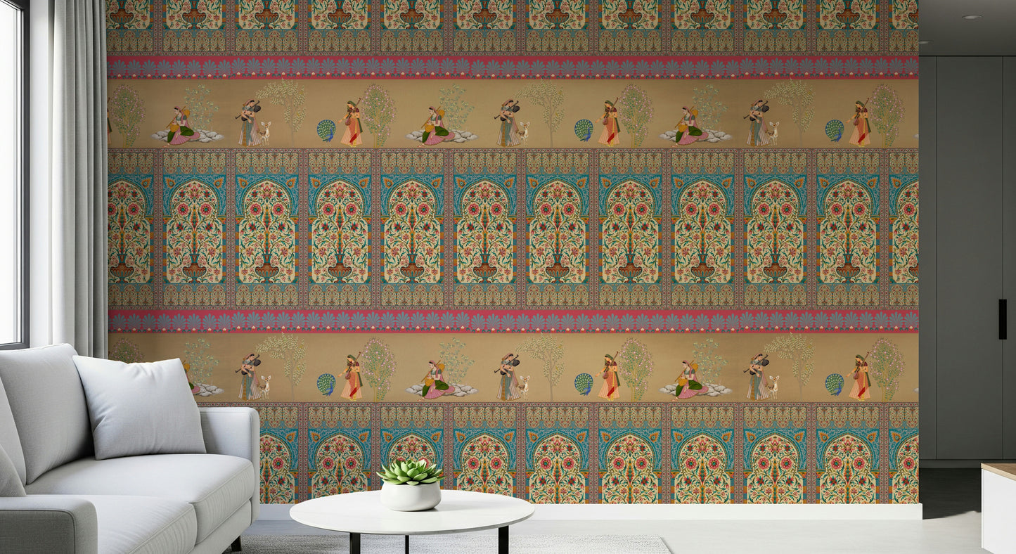 Courtly Serenade Wall Mural