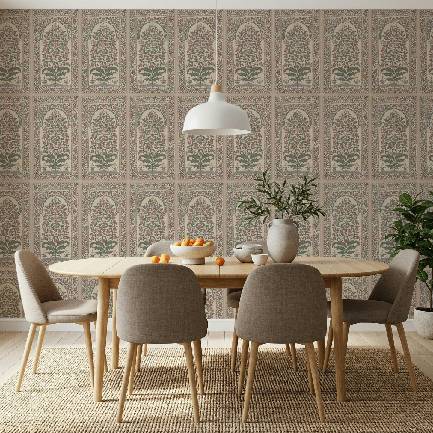 Mughal Bloom Arches Wall Mural