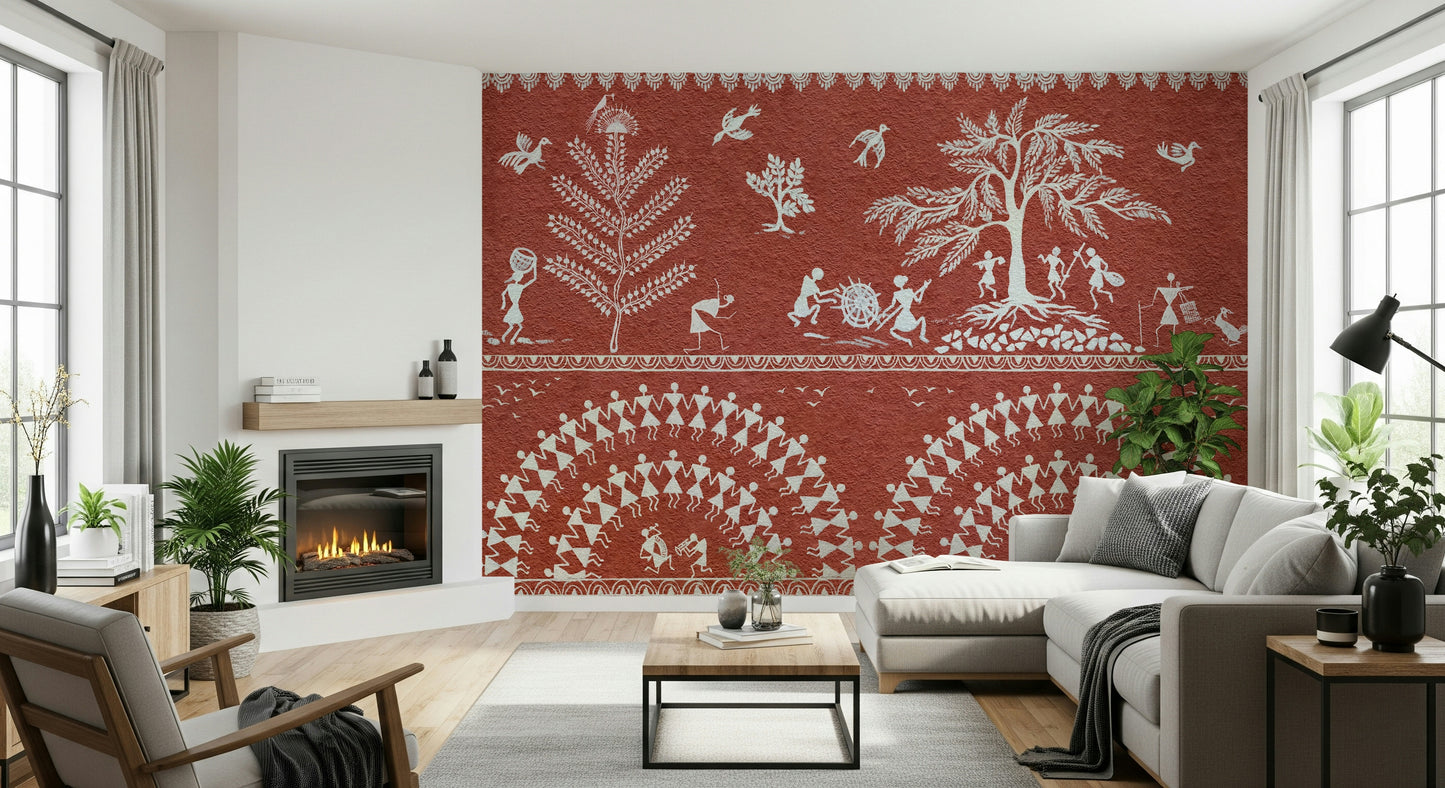 Terracotta Tribe Wall Mural