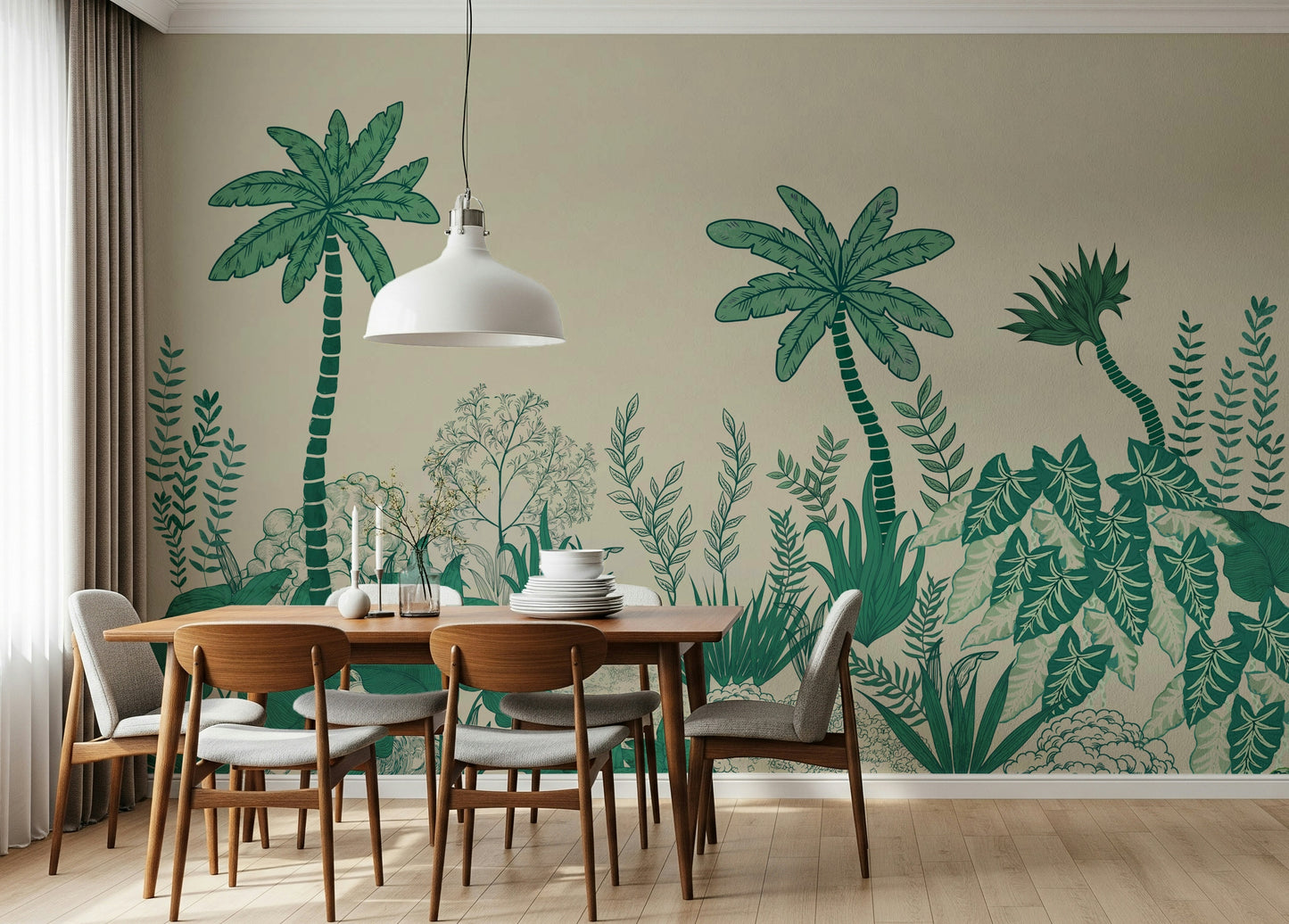 Palm Grove Dreams Wall Mural