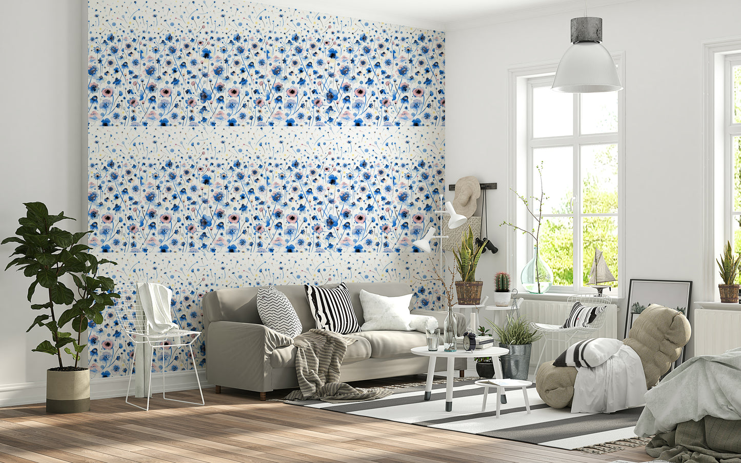 Indigo Bloom Wallpaper⁠