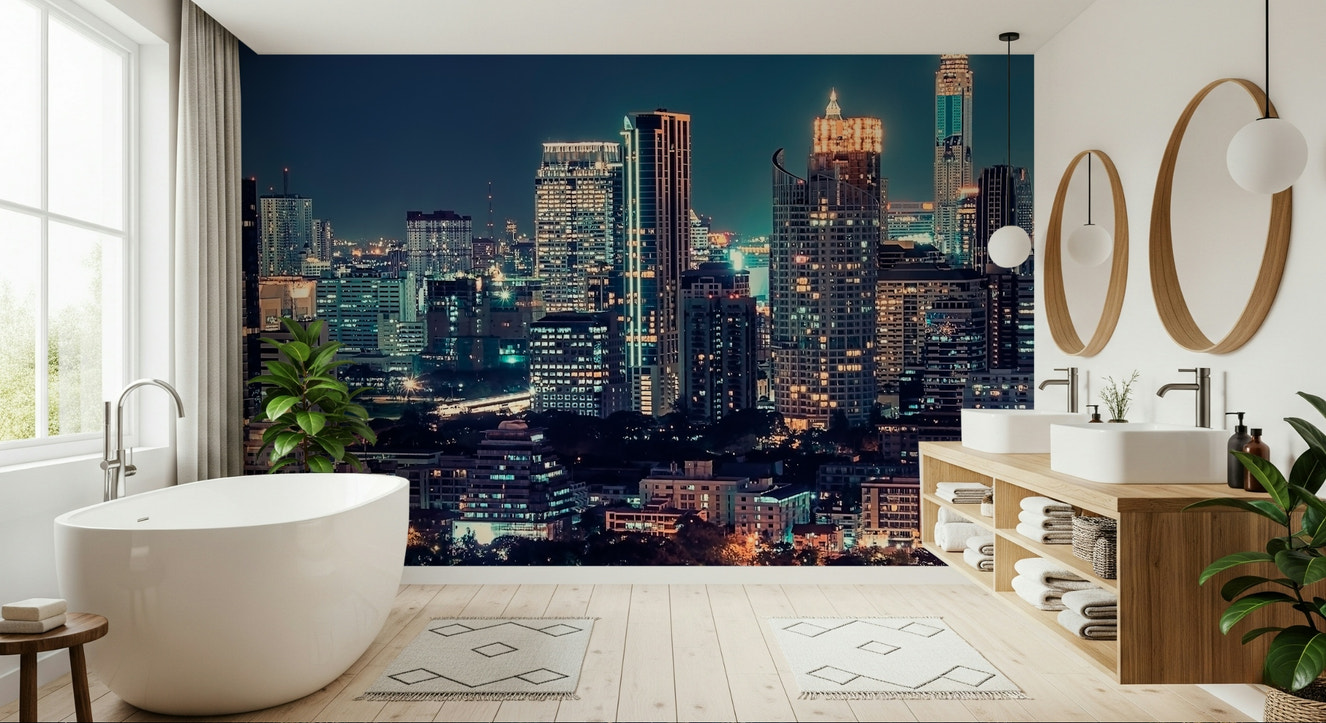 Nightfall Metropolis Wall Mural