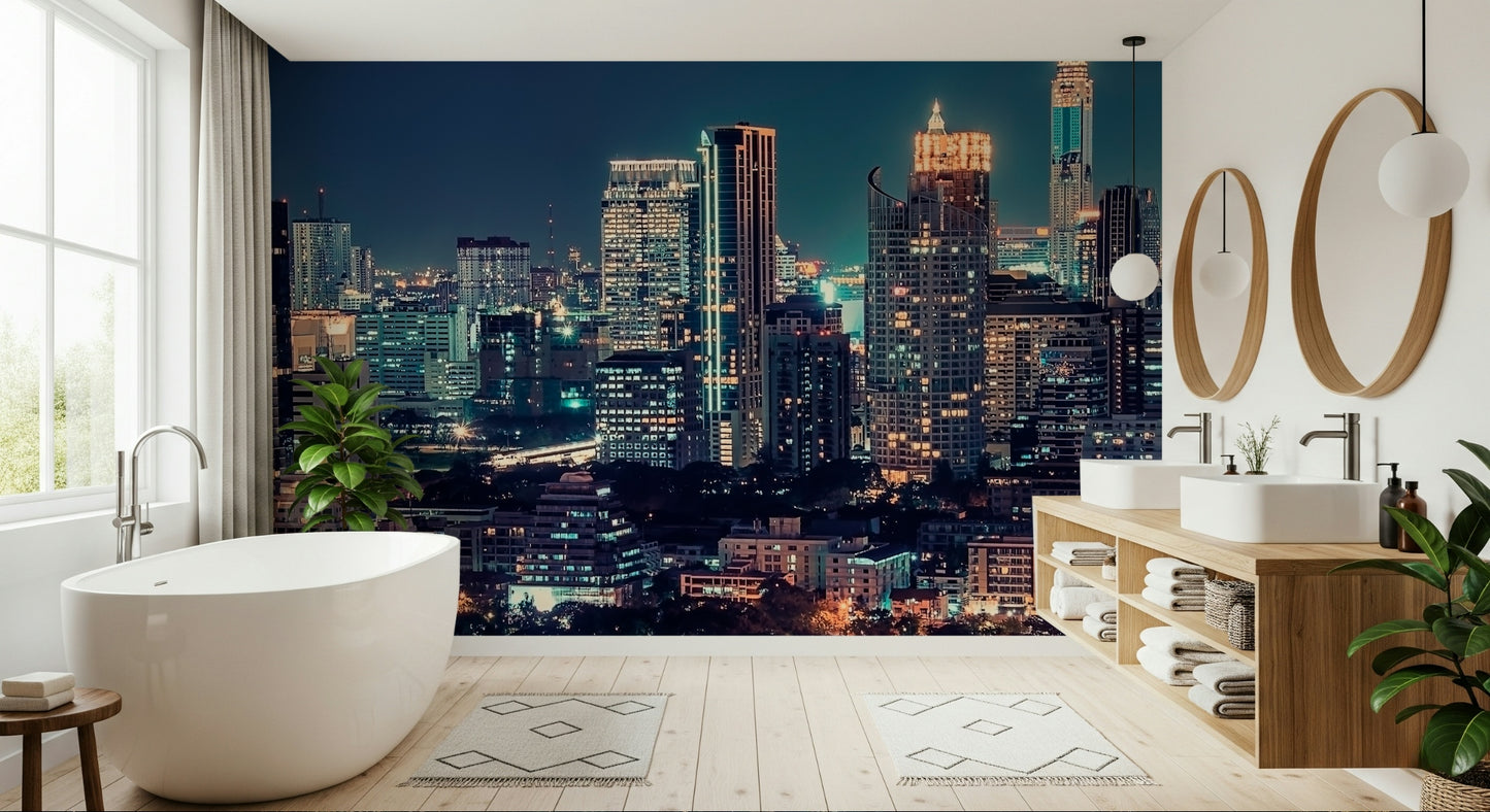 Nightfall Metropolis Wall Mural