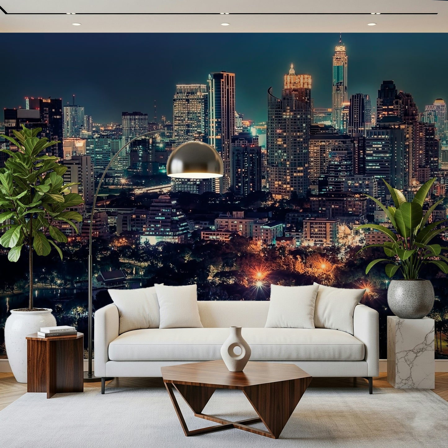 Nightfall Metropolis Wall Mural