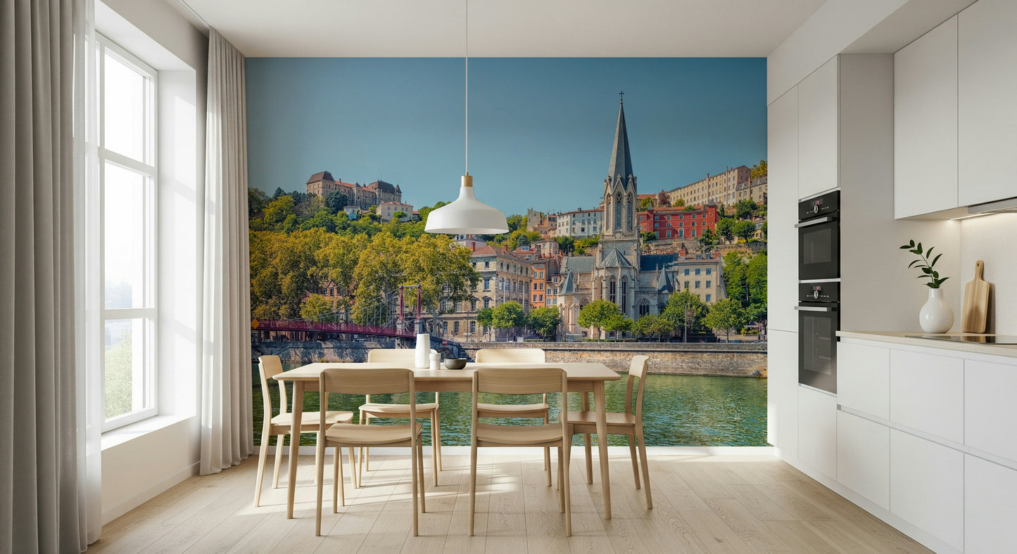 Riverside Charm: Lyon Wall Mural