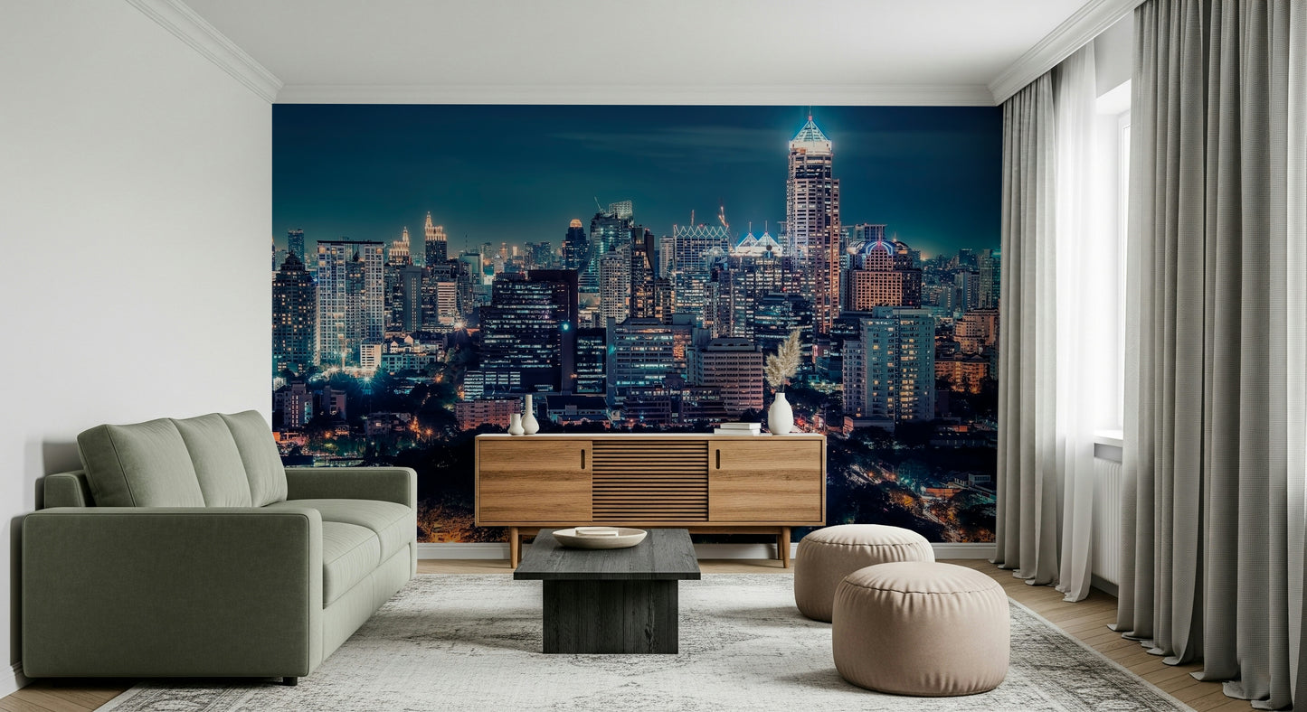Night Cityscape Wall Mural