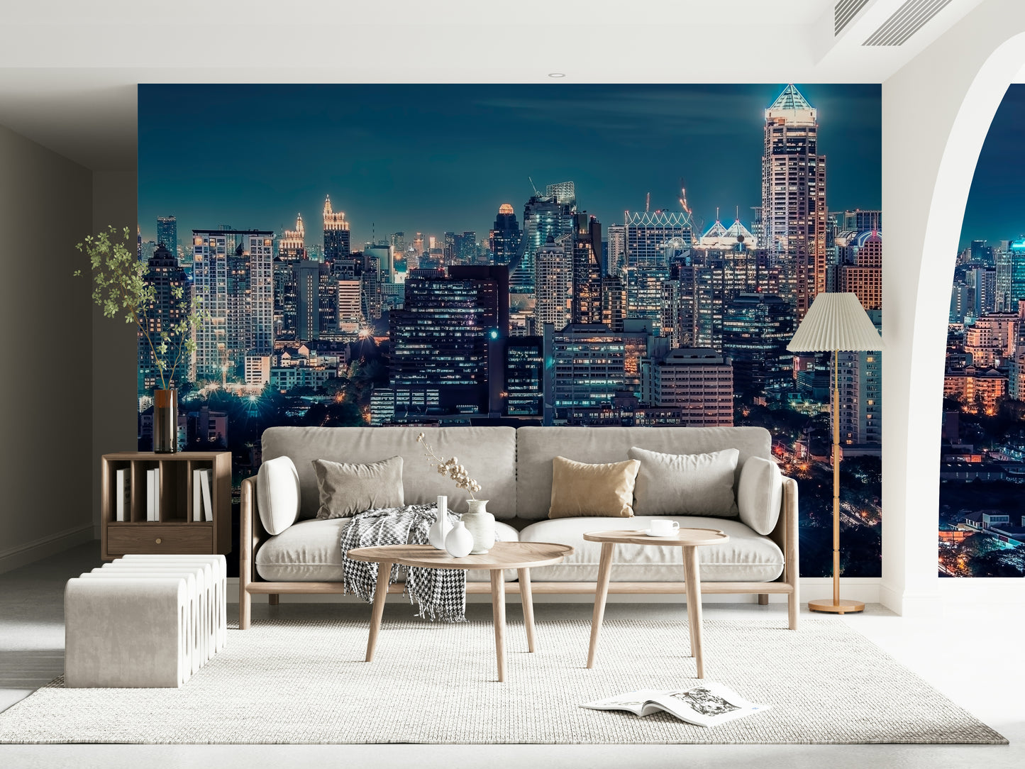 Night Cityscape Wall Mural