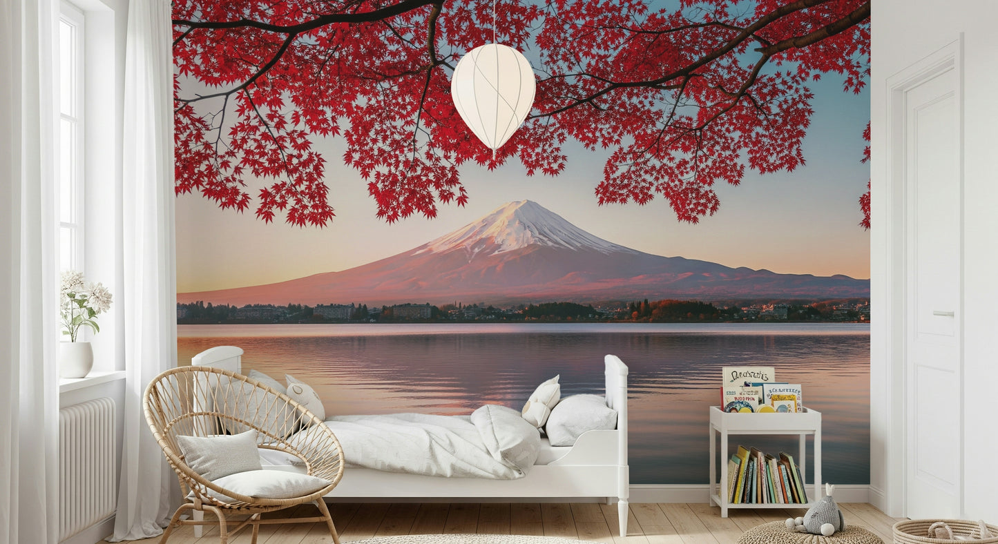 Fuji's Autumn Glow Wall Mural