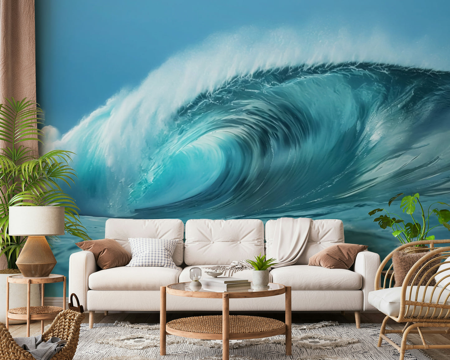 Ocean Wave Serenity Wall Mural