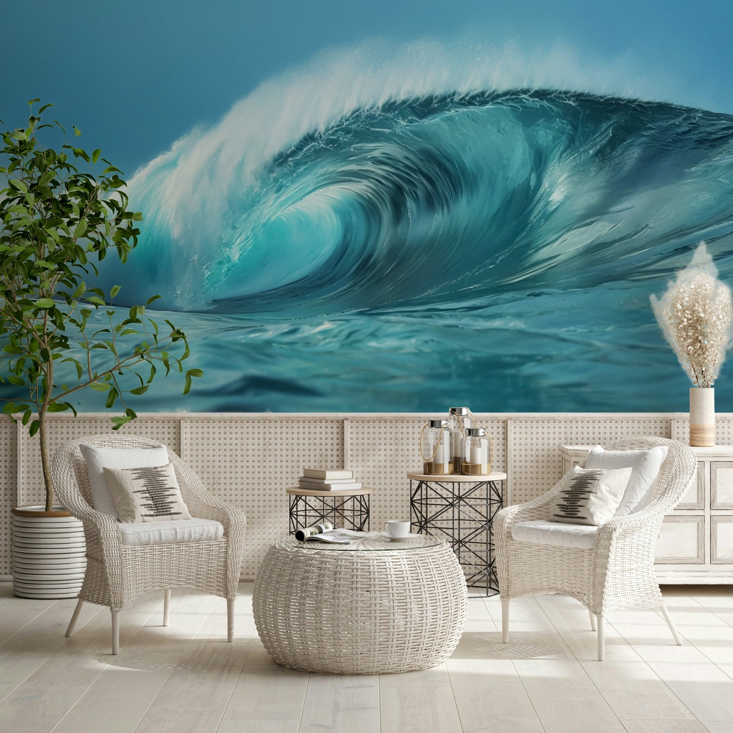 Ocean Wave Serenity Wall Mural
