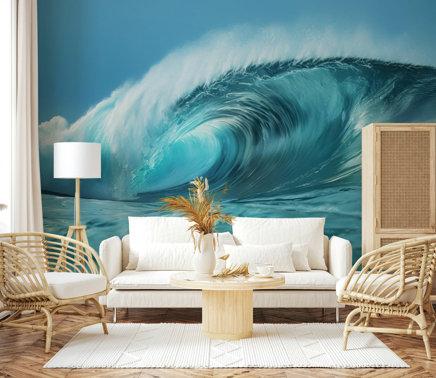 Ocean Wave Serenity Wall Mural