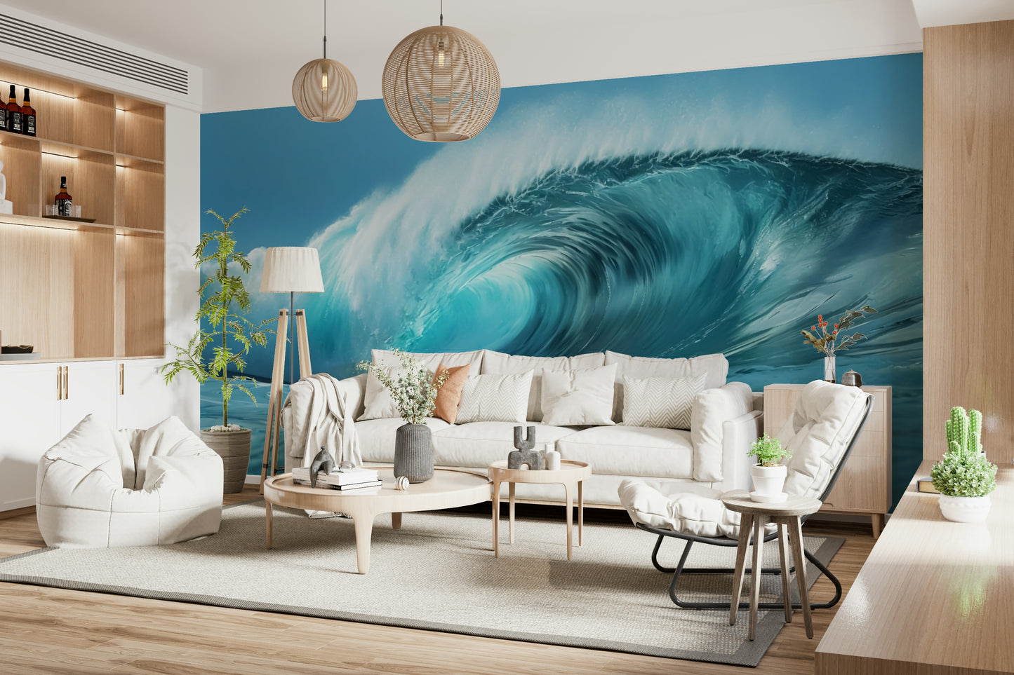 Ocean Wave Serenity Wall Mural