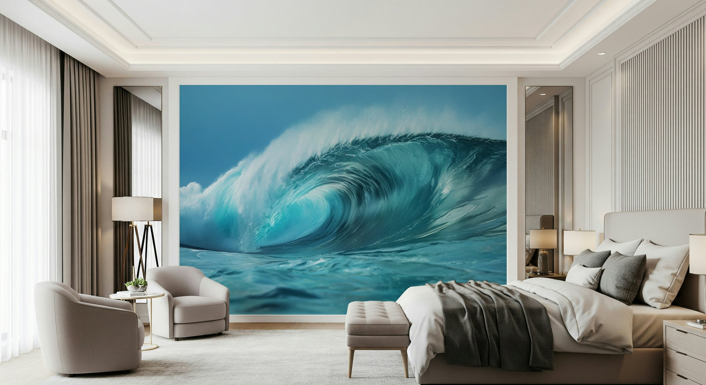 Ocean Wave Serenity Wall Mural