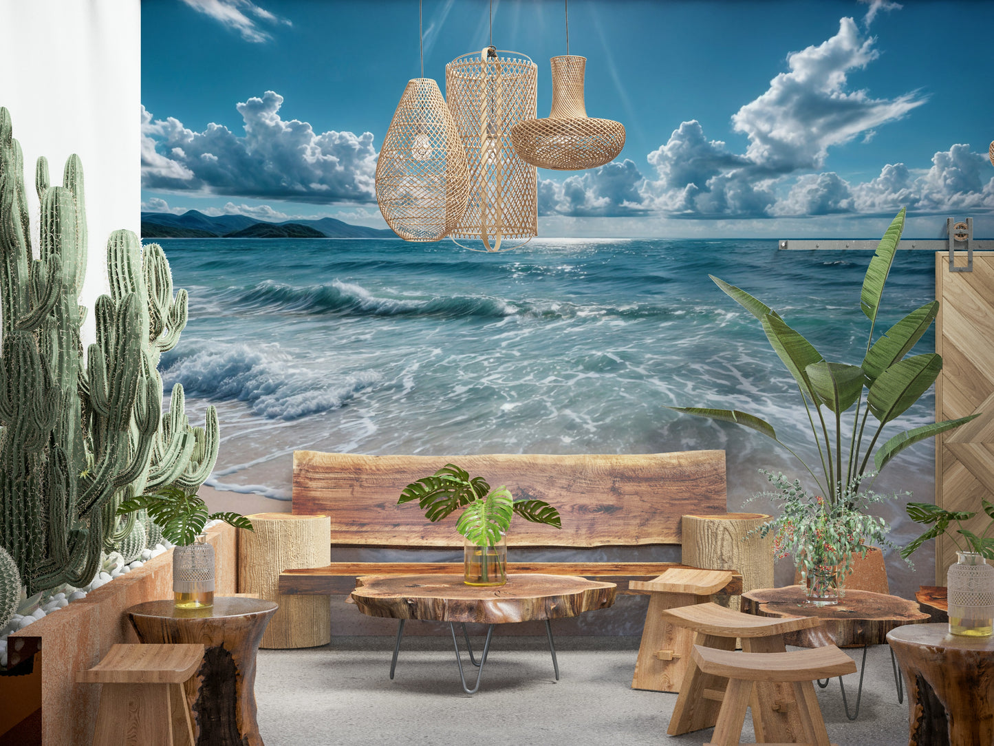 Azure Horizons Wall Mural