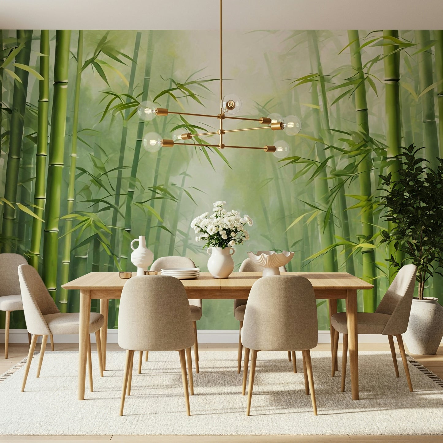 Zen Bamboo Forest Wall Mural