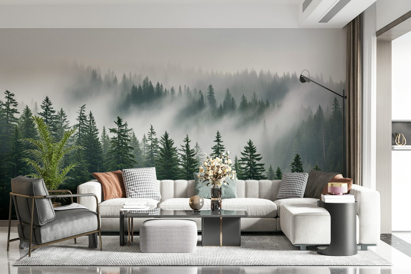 Woodland Haze Wall Mural