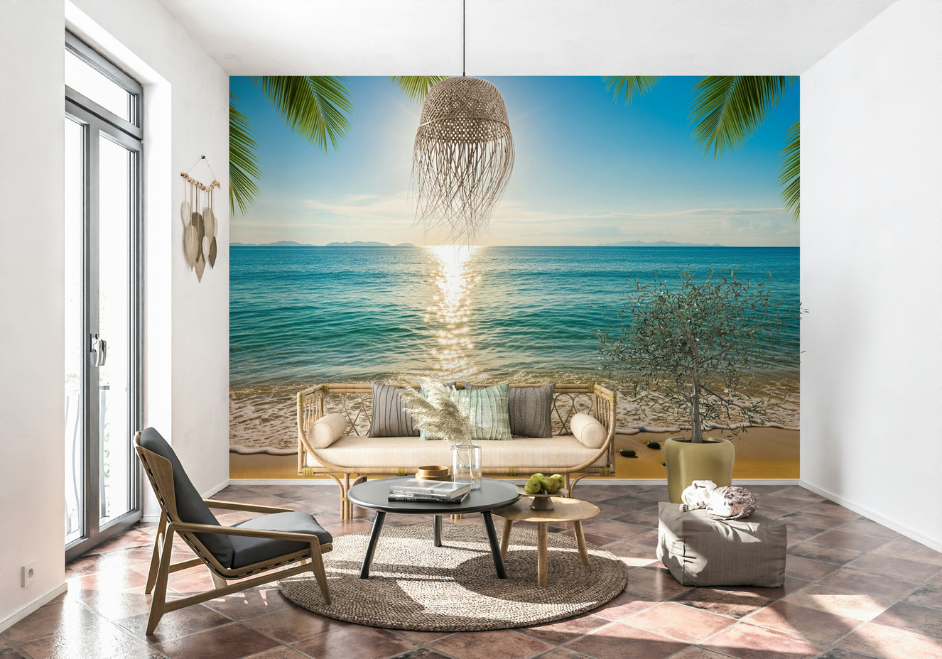Sunny coastal Calm Wall Mural