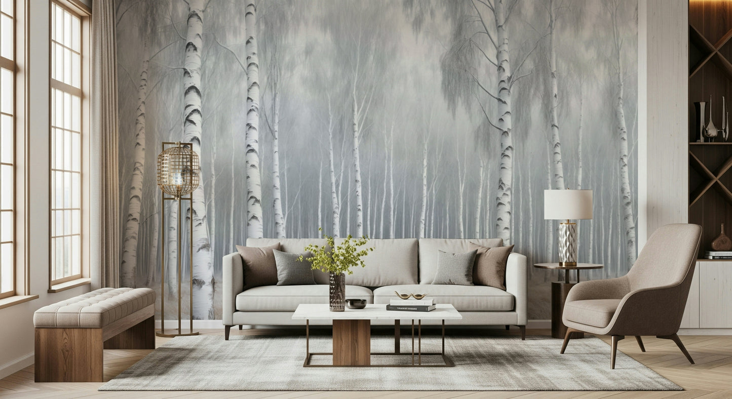 Birch Whispers Wall Mural