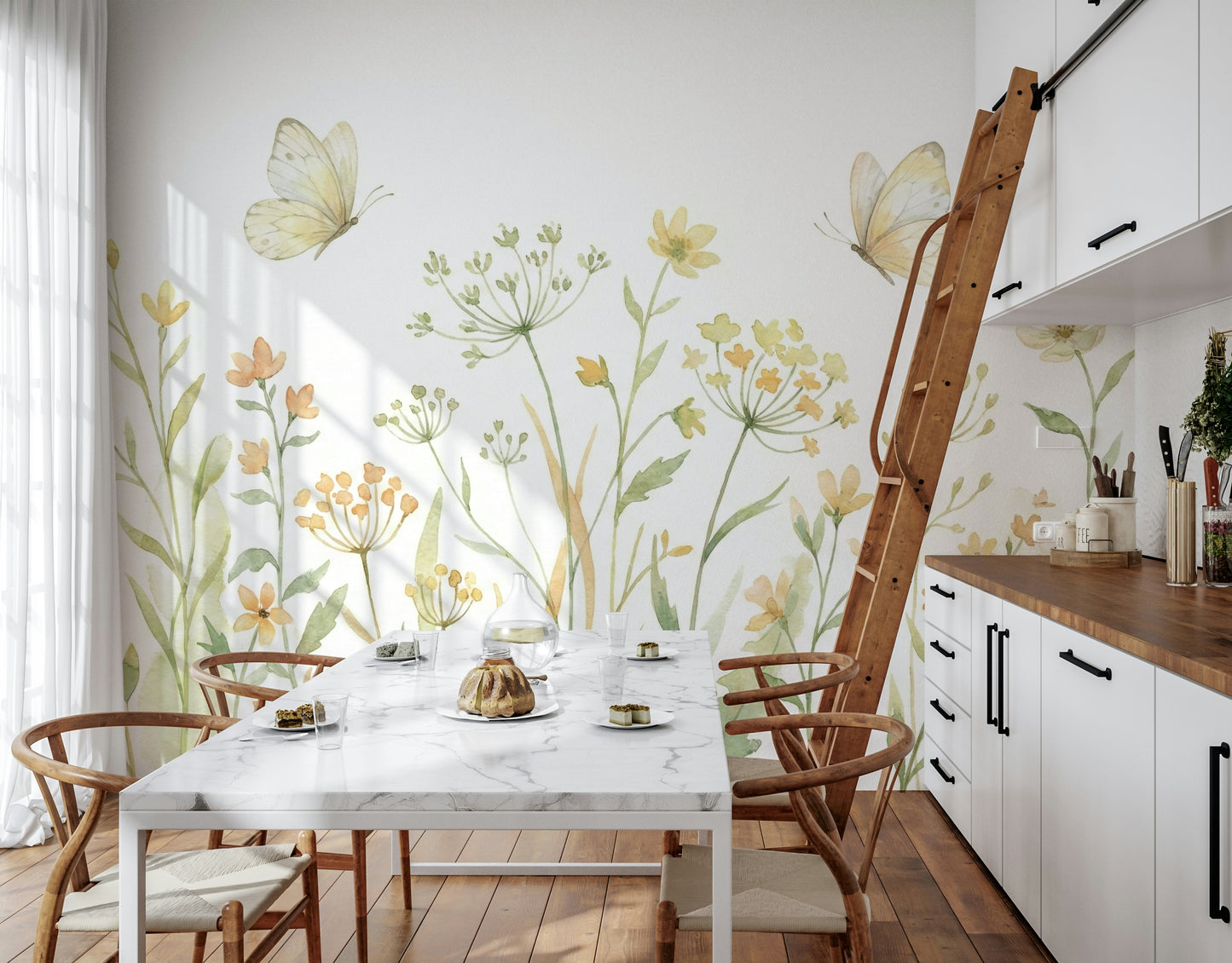 Butterfly Meadow Wall Mural