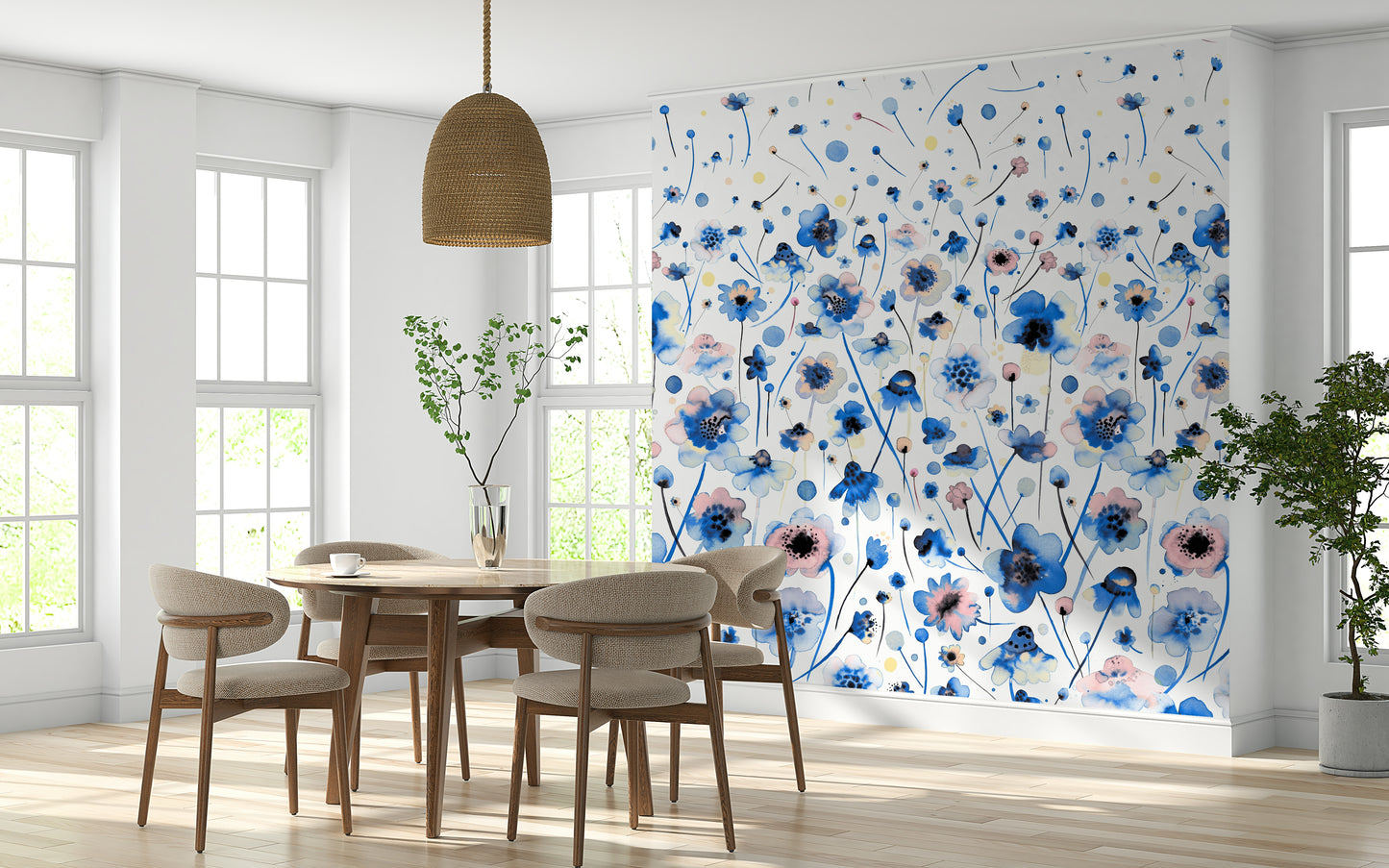 Bluebell Blush Wall Mural