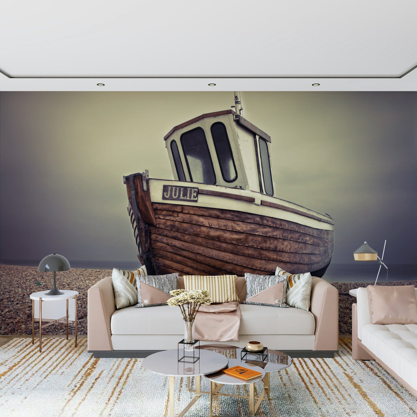 Moored Tranquility Wall Mural