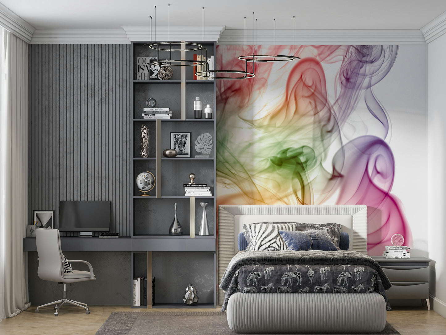 Smoke Art Wall Mural