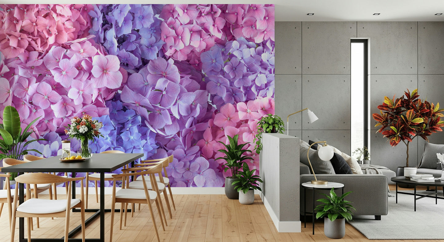 Hydrangea Hues Wall Mural